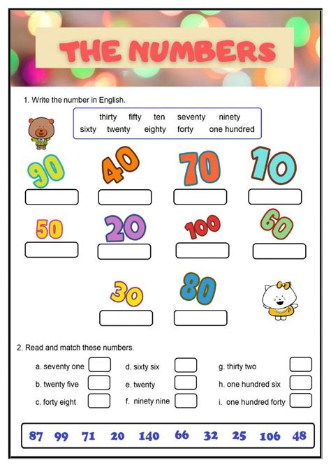 liveworksheets numbers|Numbers: worksheets and printable exercises pdf .